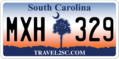 SC license plate MXH329