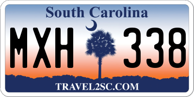 SC license plate MXH338