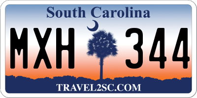 SC license plate MXH344