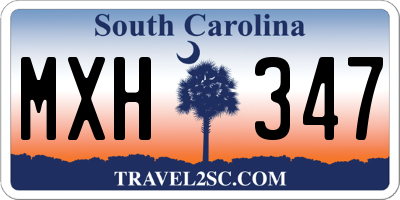 SC license plate MXH347