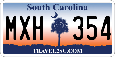 SC license plate MXH354