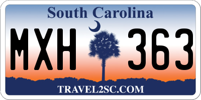 SC license plate MXH363