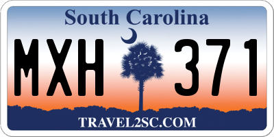 SC license plate MXH371