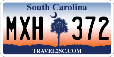 SC license plate MXH372