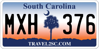 SC license plate MXH376