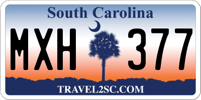 SC license plate MXH377
