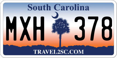 SC license plate MXH378