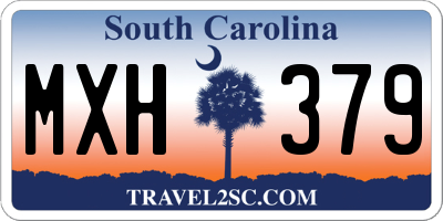 SC license plate MXH379