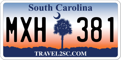 SC license plate MXH381