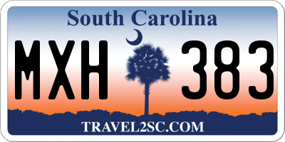 SC license plate MXH383