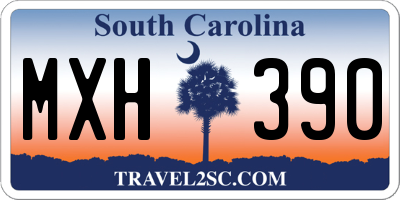 SC license plate MXH390