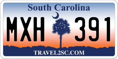 SC license plate MXH391