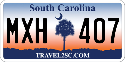SC license plate MXH407