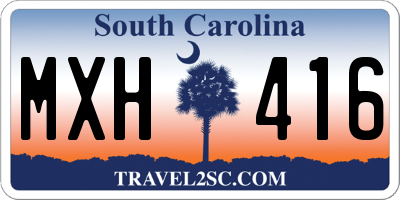 SC license plate MXH416