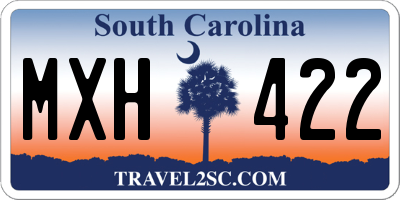 SC license plate MXH422