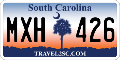 SC license plate MXH426
