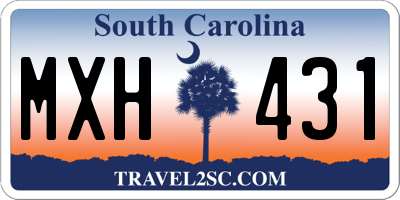 SC license plate MXH431