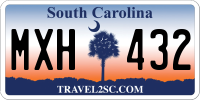 SC license plate MXH432