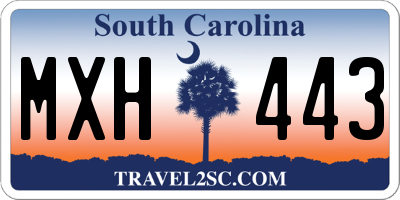 SC license plate MXH443