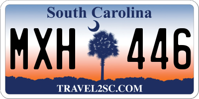 SC license plate MXH446