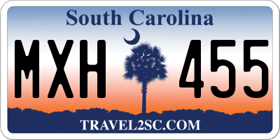 SC license plate MXH455