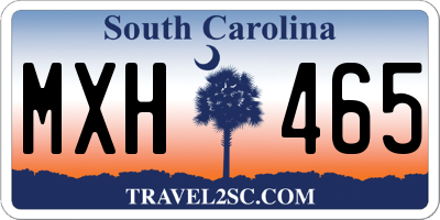 SC license plate MXH465