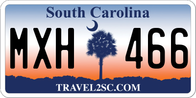 SC license plate MXH466
