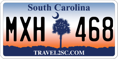 SC license plate MXH468