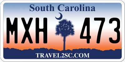 SC license plate MXH473