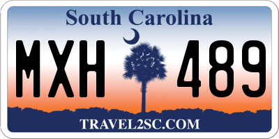 SC license plate MXH489