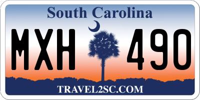 SC license plate MXH490