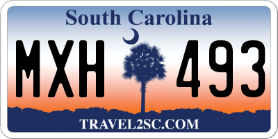 SC license plate MXH493