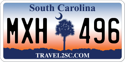 SC license plate MXH496