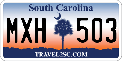 SC license plate MXH503