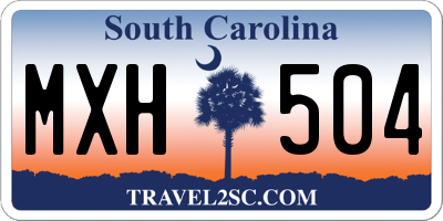 SC license plate MXH504