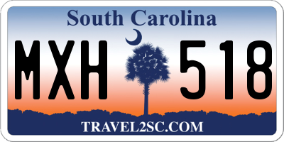 SC license plate MXH518