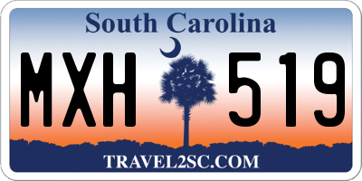 SC license plate MXH519