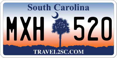 SC license plate MXH520