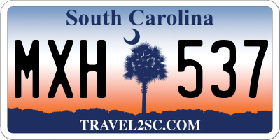 SC license plate MXH537