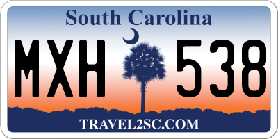 SC license plate MXH538