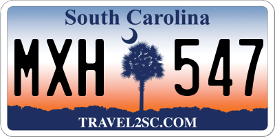 SC license plate MXH547