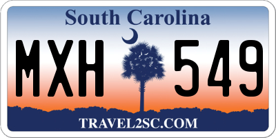 SC license plate MXH549