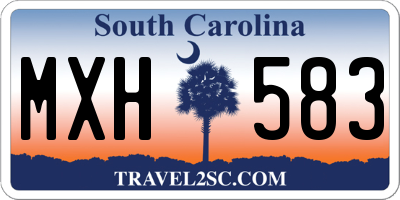 SC license plate MXH583