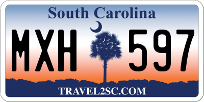 SC license plate MXH597