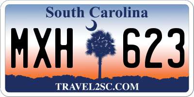 SC license plate MXH623