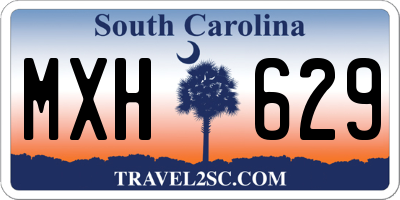 SC license plate MXH629