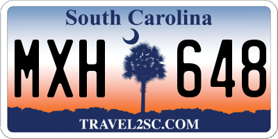 SC license plate MXH648