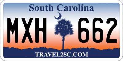 SC license plate MXH662