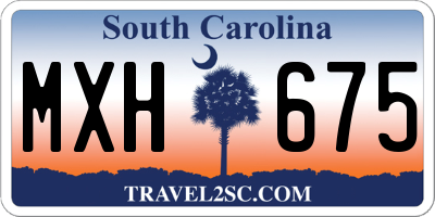 SC license plate MXH675