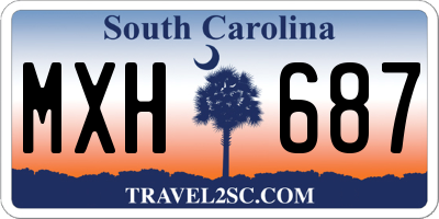 SC license plate MXH687